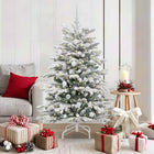 Kerstboom kunst 150 cm wit PE PVC inklapbaar
