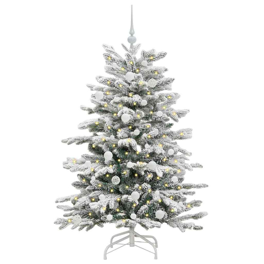 Kunstmatige Inklapbare Kerstboom Wit 150 cm PE en PVC