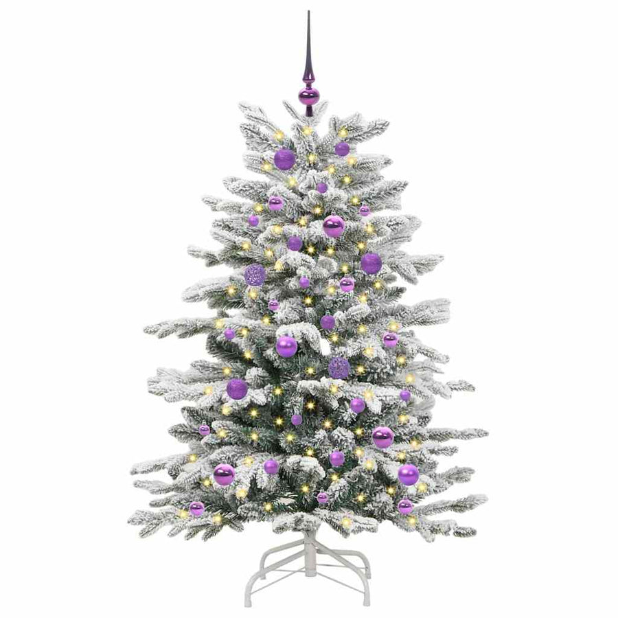 Kunstmatige Inklapbare Kerstboom Wit 150 cm PE en PVC