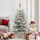Kerstboom kunst 150 cm wit PE PVC inklapbaar