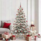 Kerstboom kunst 180 cm wit PE PVC inklapbaar