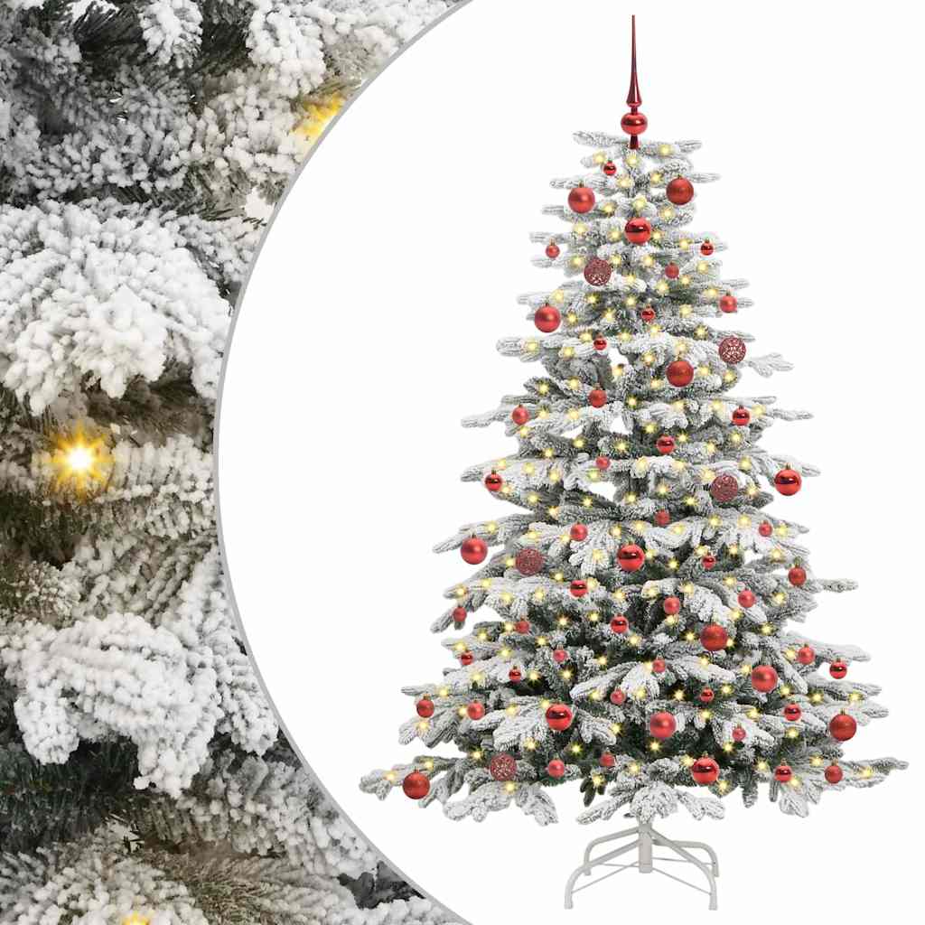 Kunstmatige Inklapbare Kerstboom Wit 180 cm PE en PVC