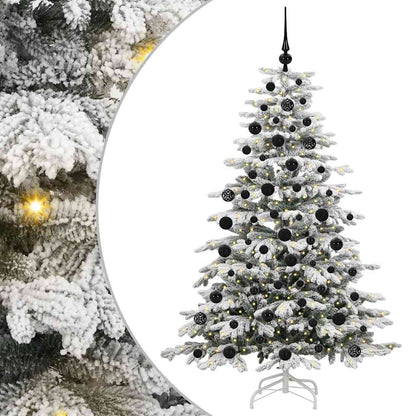 Kunstmatige Inklapbare Kerstboom Wit 180 cm PE en PVC