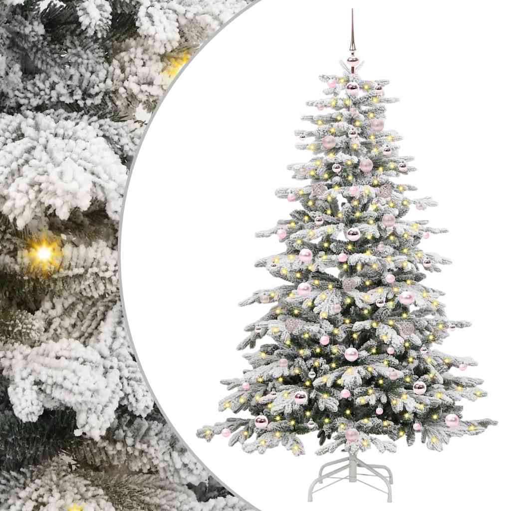 Kunstmatige Inklapbare Kerstboom Wit 180 cm PE en PVC