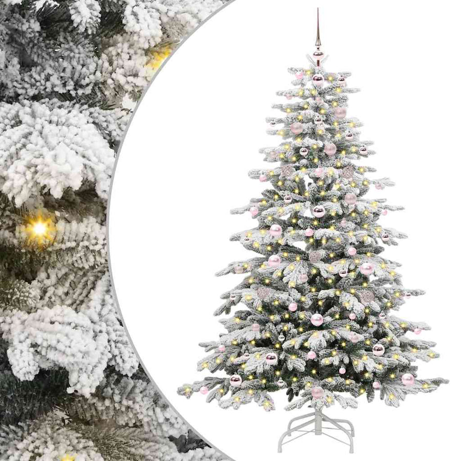 Kunstmatige Inklapbare Kerstboom Wit 180 cm PE en PVC