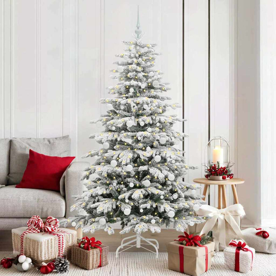 Kunstmatige Inklapbare Kerstboom Wit 180 cm PE en PVC