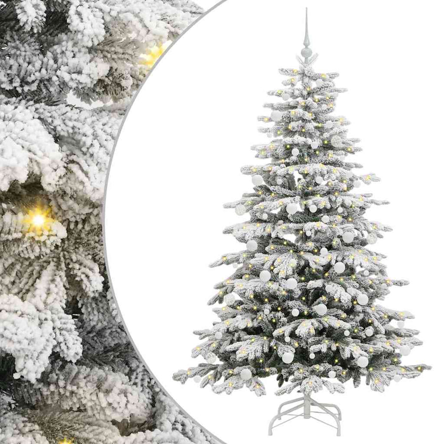 Kunstmatige Inklapbare Kerstboom Wit 180 cm PE en PVC