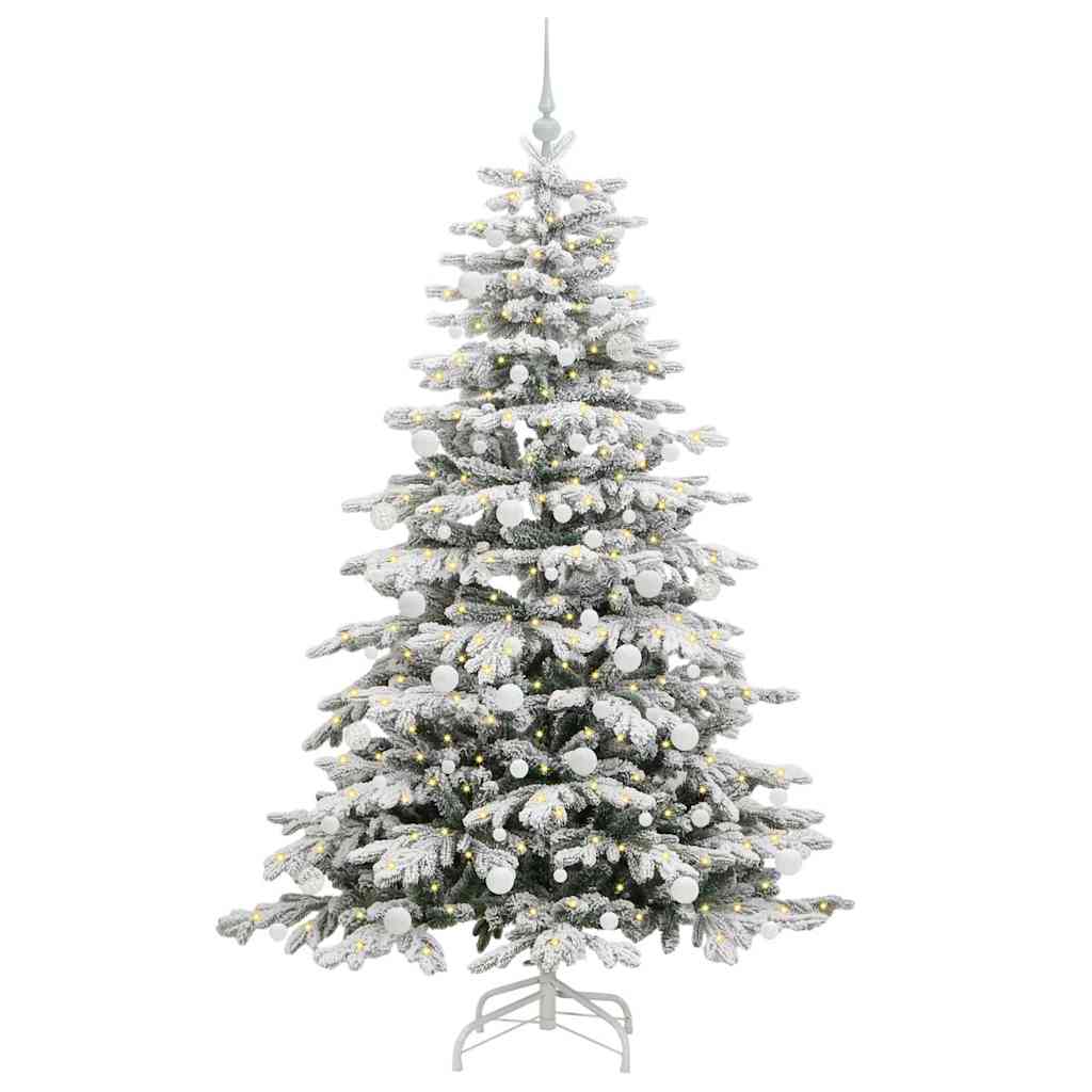 Kunstmatige Inklapbare Kerstboom Wit 180 cm PE en PVC