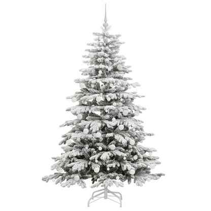Kunstmatige Inklapbare Kerstboom Wit 180 cm PE en PVC