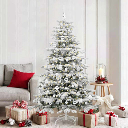 Kunstmatige Inklapbare Kerstboom Wit 180 cm PE en PVC