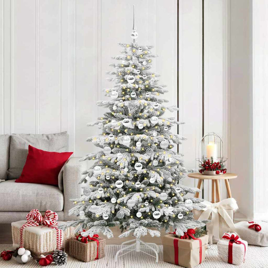 Kunstmatige Inklapbare Kerstboom Wit 180 cm PE en PVC