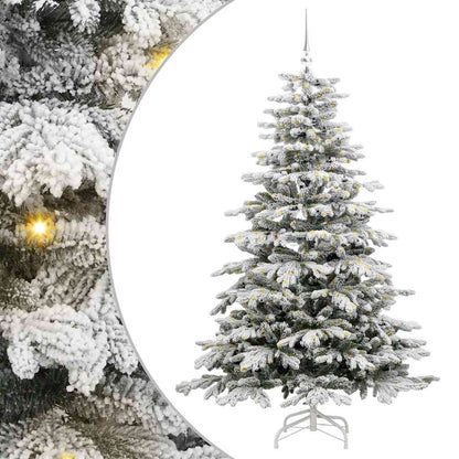 Kunstmatige Inklapbare Kerstboom Wit 180 cm PE en PVC