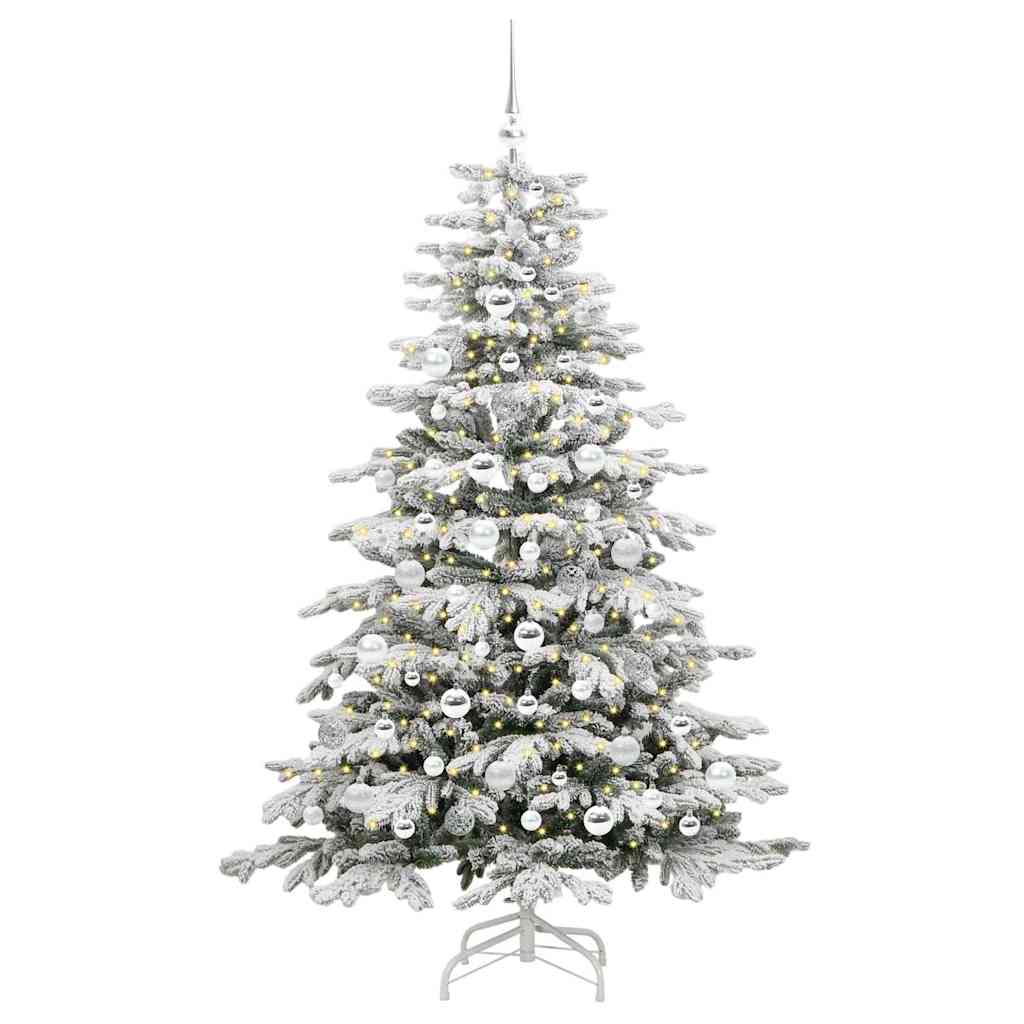Kunstmatige Inklapbare Kerstboom Wit 180 cm PE en PVC