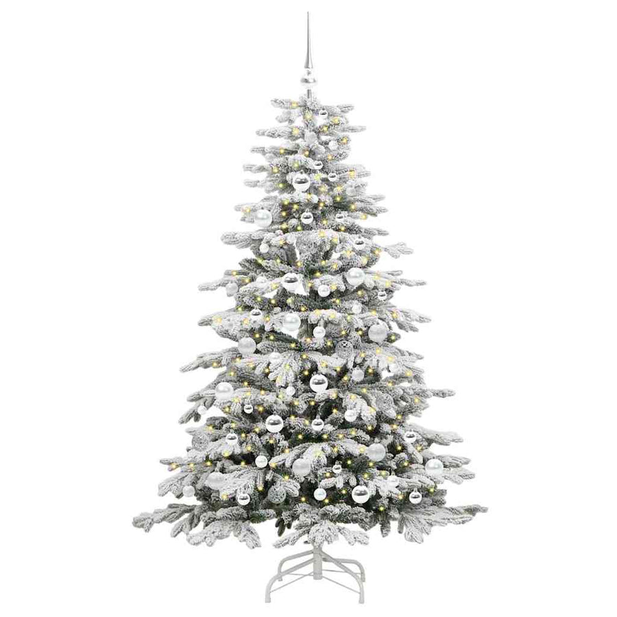 Kunstmatige Inklapbare Kerstboom Wit 180 cm PE en PVC