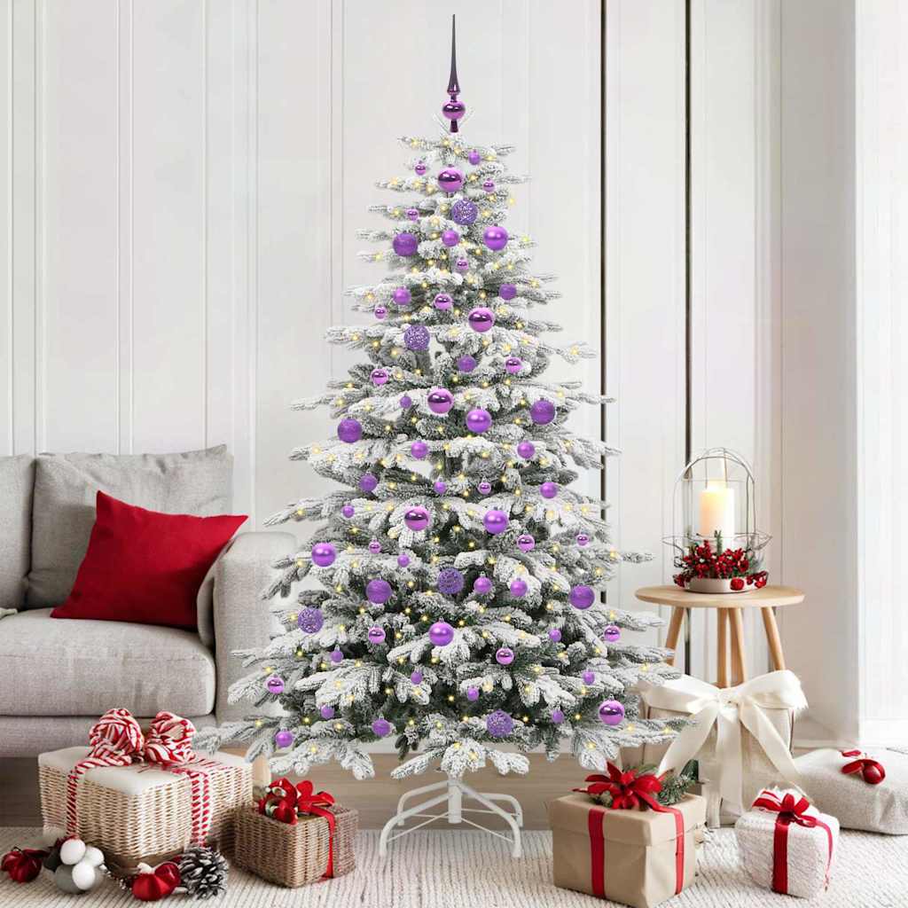 Kunstmatige Inklapbare Kerstboom Wit 180 cm PE en PVC