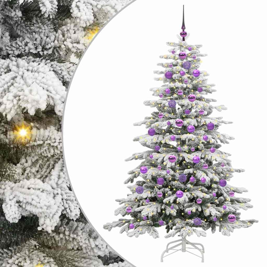 Kunstmatige Inklapbare Kerstboom Wit 180 cm PE en PVC