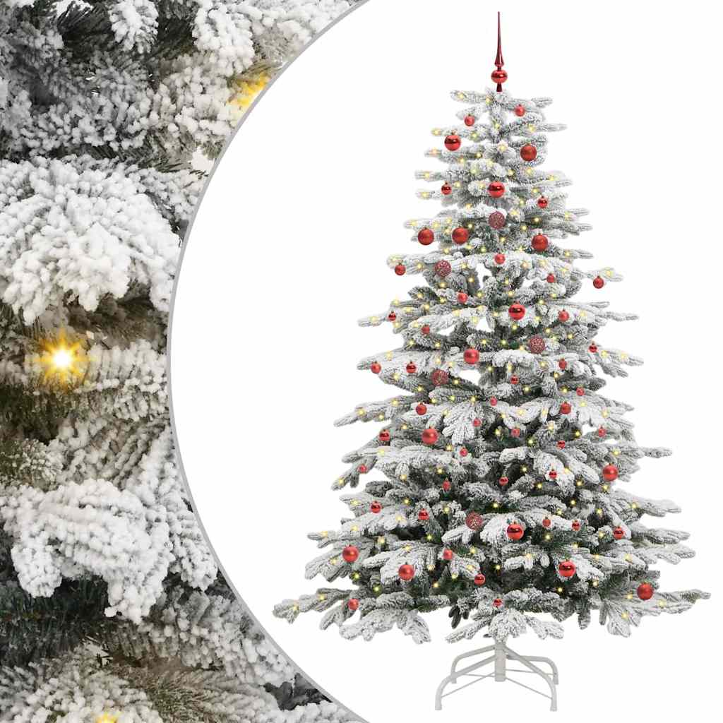 Kunstmatige Inklapbare Kerstboom Wit 210 cm PE en PVC