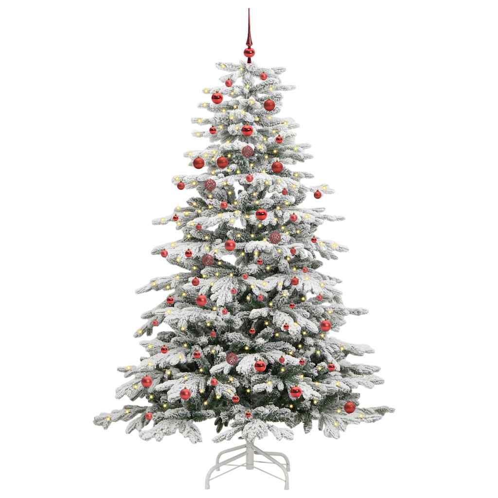 Kunstmatige Inklapbare Kerstboom Wit 210 cm PE en PVC