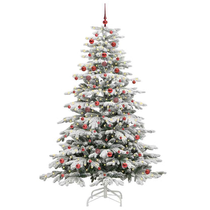 Kunstmatige Inklapbare Kerstboom Wit 210 cm PE en PVC