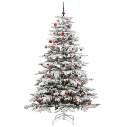 Kunstmatige Inklapbare Kerstboom Wit 210 cm PE en PVC