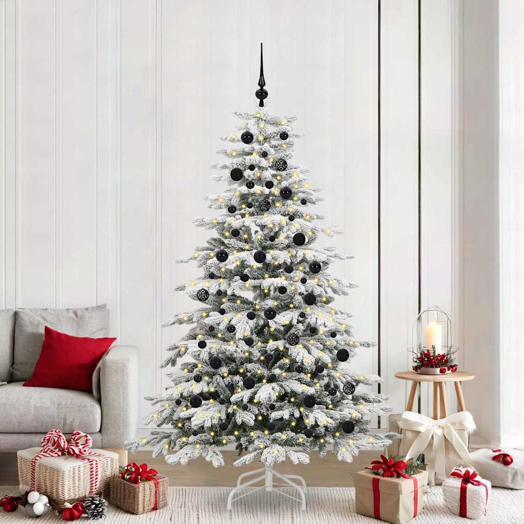 Kunstmatige Inklapbare Kerstboom Wit Pe En Pvc 210 cm