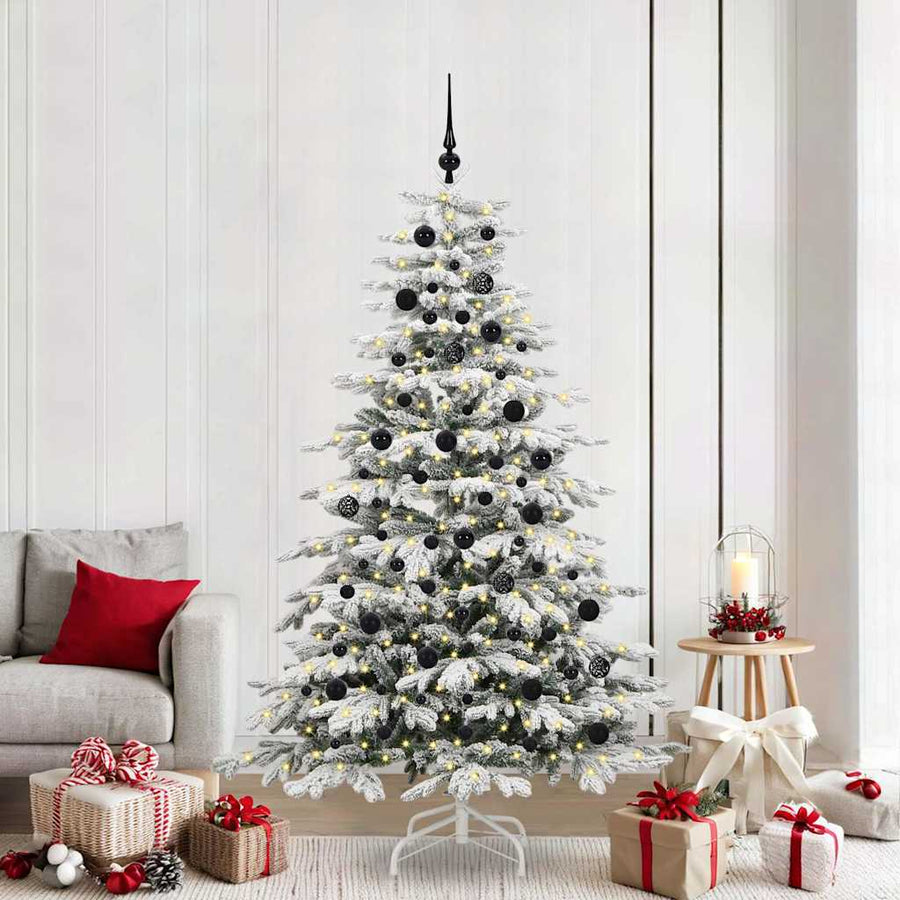 Kunstmatige Inklapbare Kerstboom Wit Pe En Pvc 210 cm
