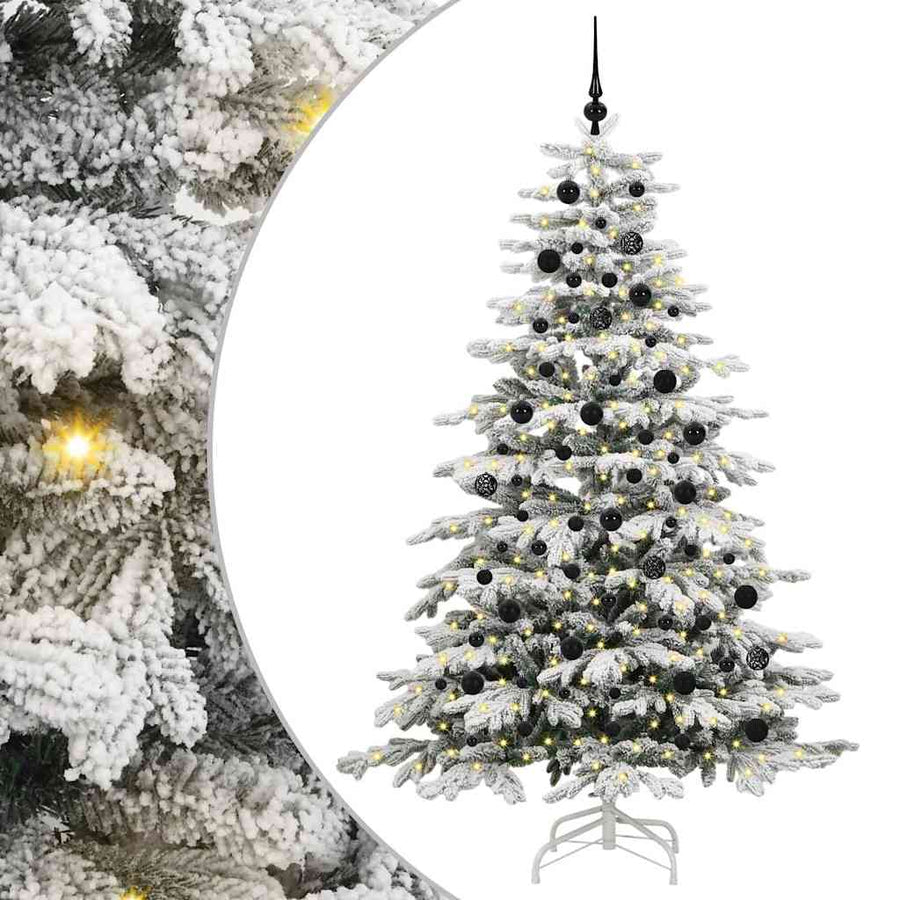 Kunstmatige Inklapbare Kerstboom Wit Pe En Pvc 210 cm