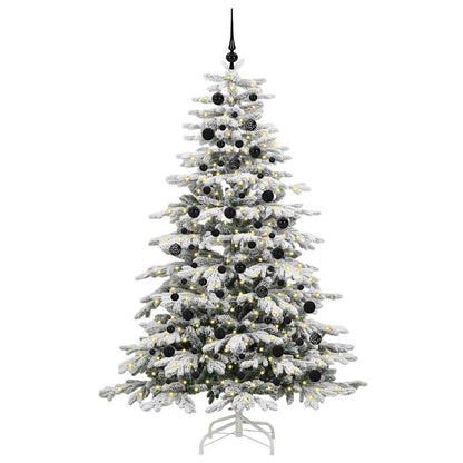 Kunstmatige Inklapbare Kerstboom Wit Pe En Pvc 210 cm