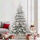 Kunstkerstboom inklapbaar 210 cm wit PE PVC