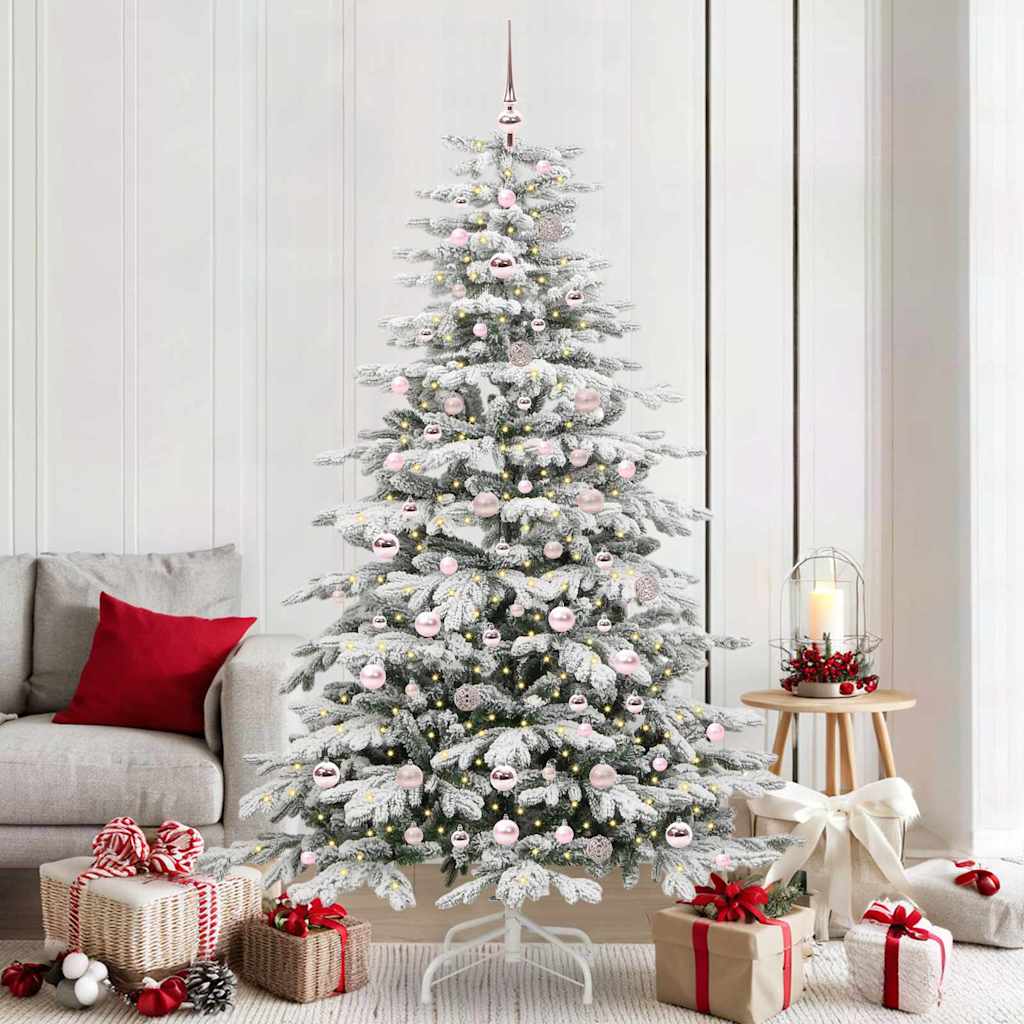 Kunstmatige Inklapbare Kerstboom Wit Pe En Pvc 210 cm
