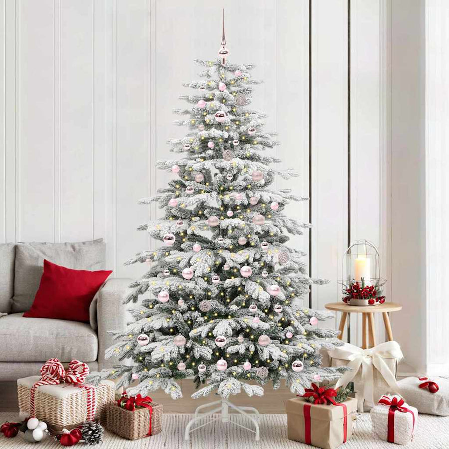 Kunstmatige Inklapbare Kerstboom Wit Pe En Pvc 210 cm