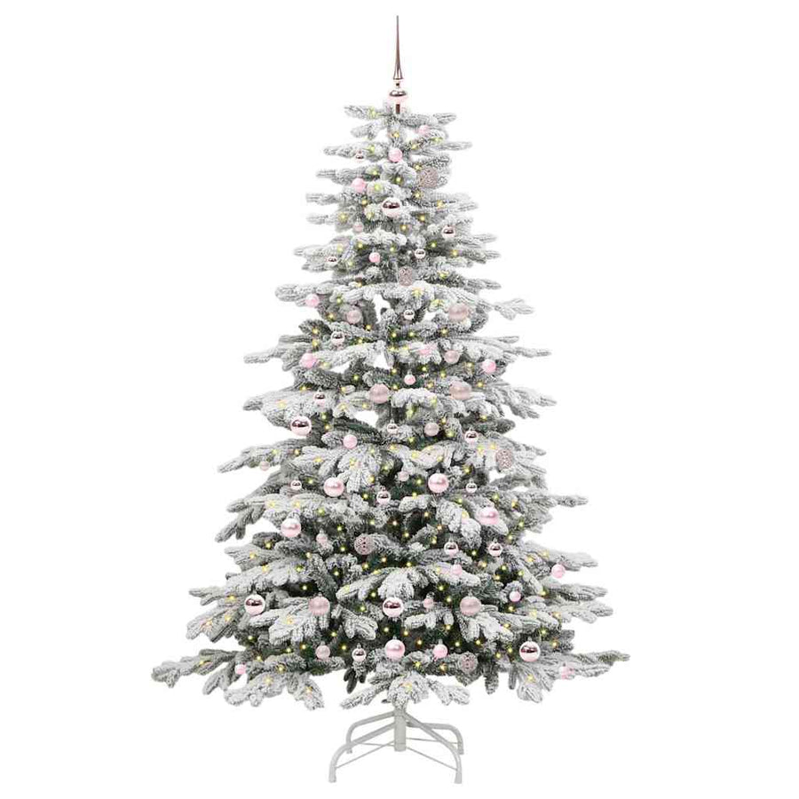Kunstmatige Inklapbare Kerstboom Wit Pe En Pvc 210 cm