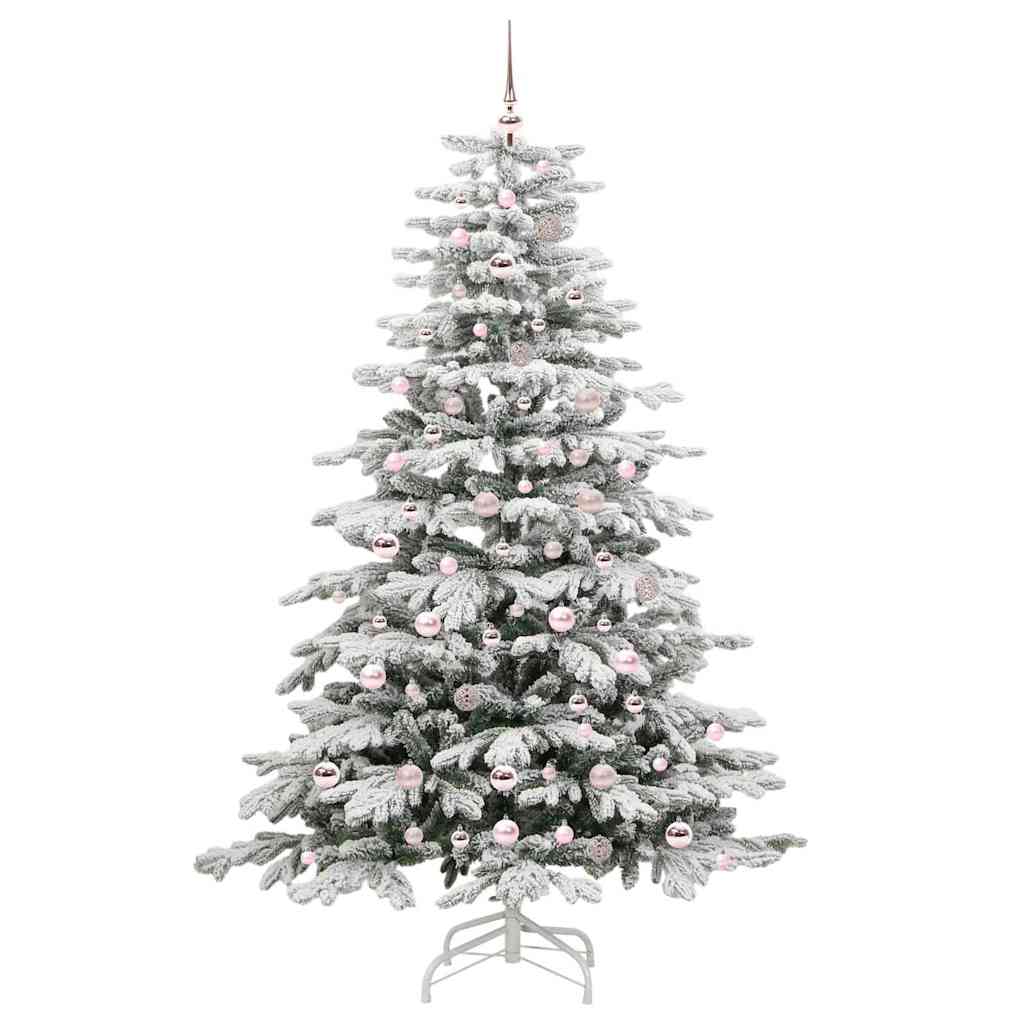 Kunstmatige Inklapbare Kerstboom Wit Pe En Pvc 210 cm
