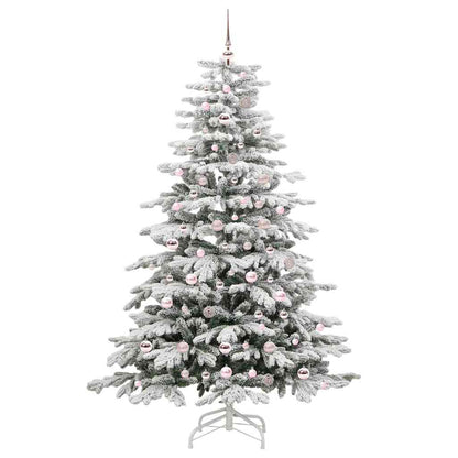 Kunstmatige Inklapbare Kerstboom Wit Pe En Pvc 210 cm