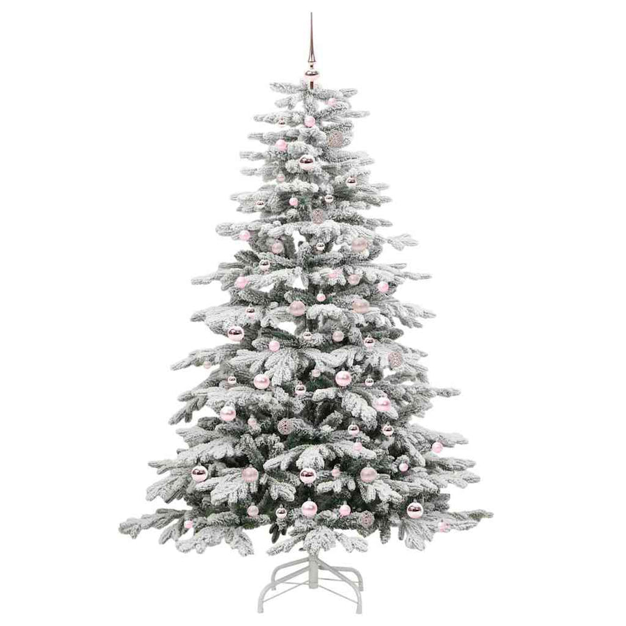 Kunstmatige Inklapbare Kerstboom Wit Pe En Pvc 210 cm