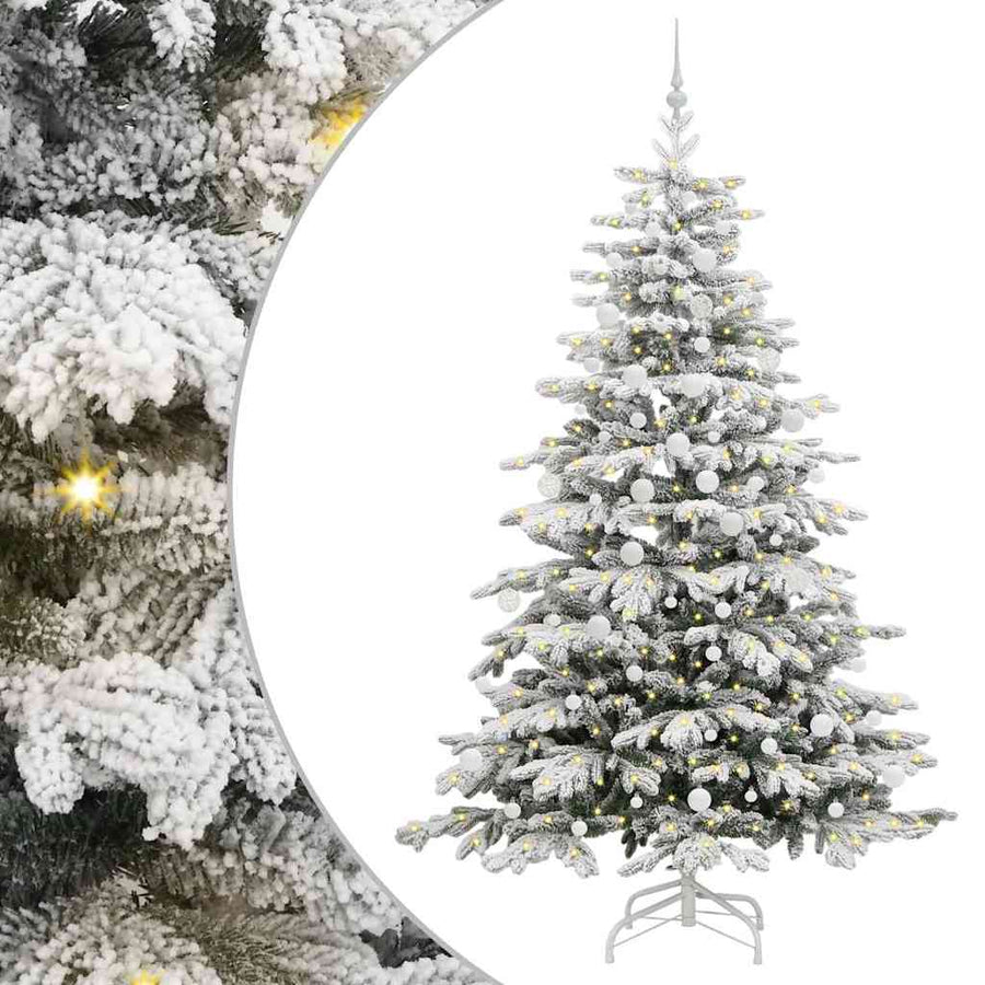 Kunstmatige Inklapbare Kerstboom Wit Pe En Pvc 210 cm