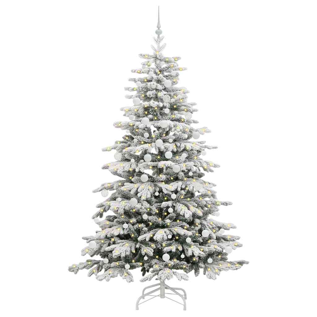 Kunstmatige Inklapbare Kerstboom Wit Pe En Pvc 210 cm