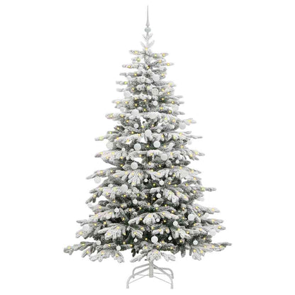 Kunstmatige Inklapbare Kerstboom Wit Pe En Pvc 210 cm