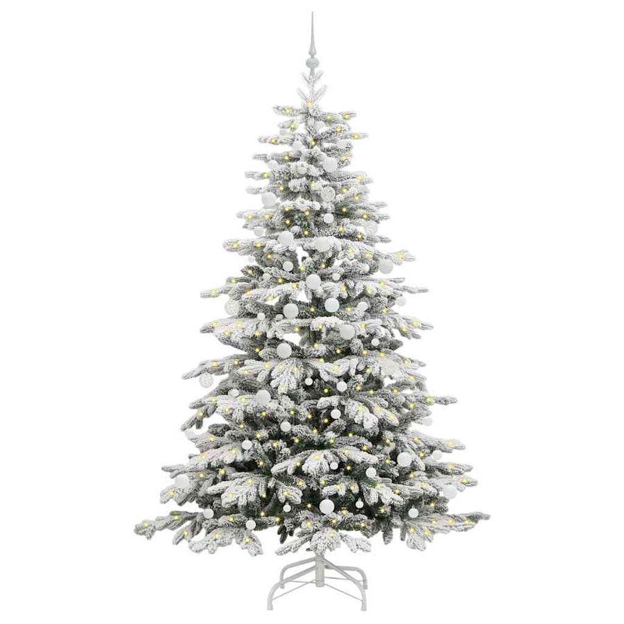 Kunstmatige Inklapbare Kerstboom Wit Pe En Pvc 210 cm