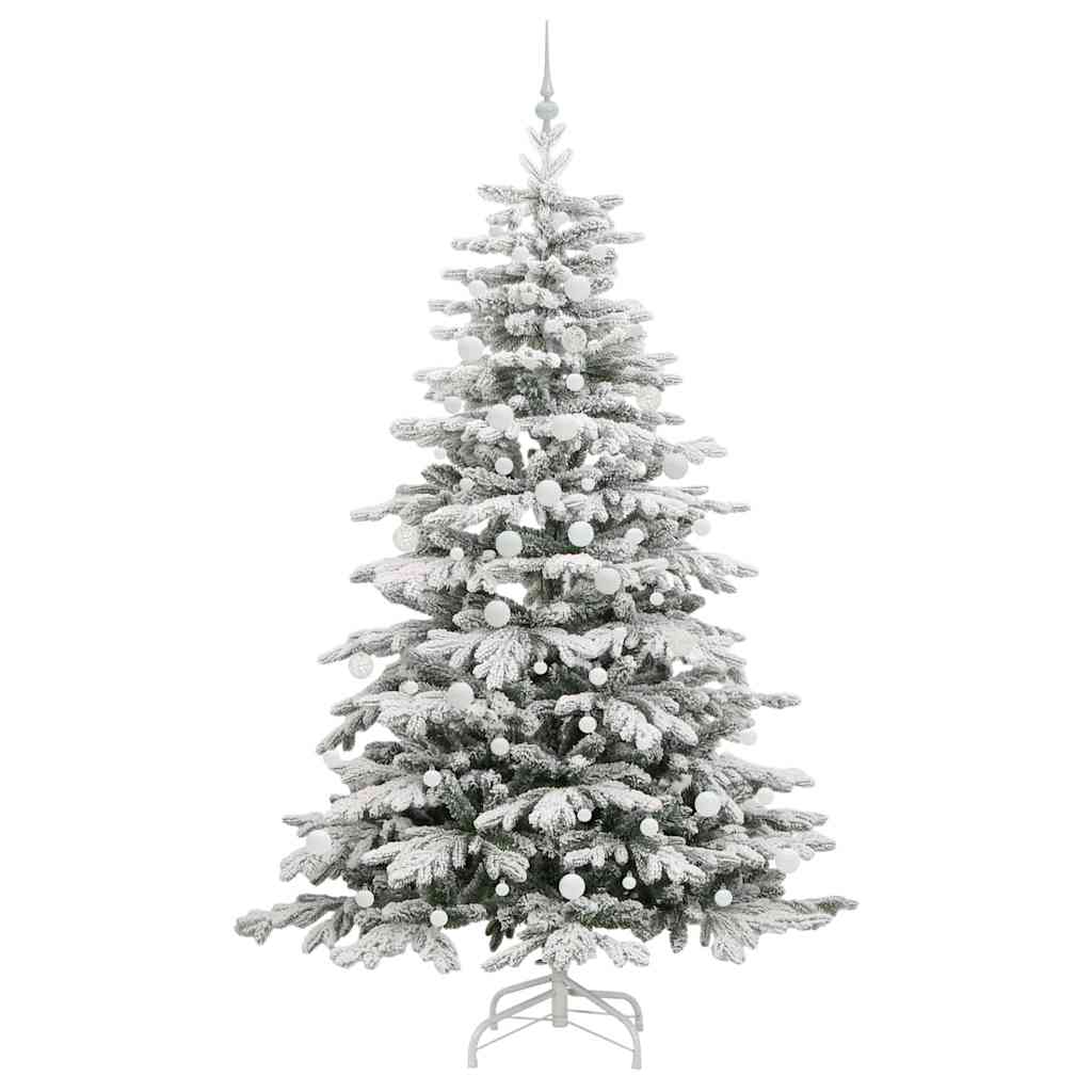 Kunstmatige Inklapbare Kerstboom Wit Pe En Pvc 210 cm
