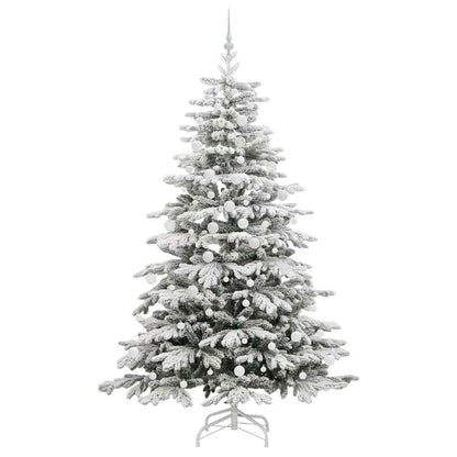Kunstmatige Inklapbare Kerstboom Wit Pe En Pvc 210 cm