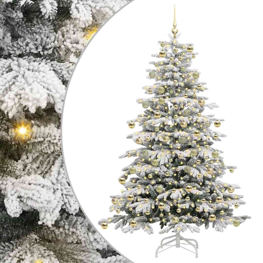Kunstmatige Inklapbare Kerstboom Wit 210 cm PE en PVC