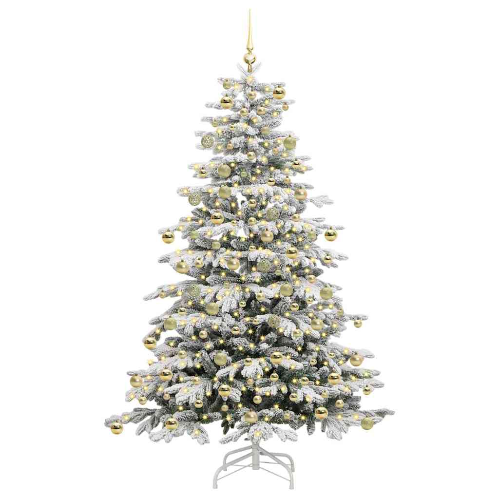 Kunstmatige Inklapbare Kerstboom Wit 210 cm PE en PVC