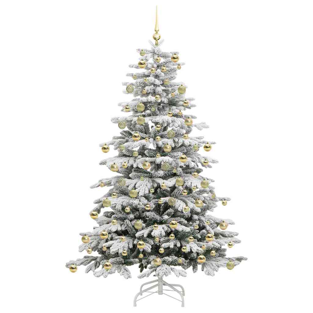 Kunstmatige Inklapbare Kerstboom Wit 210 cm PE en PVC