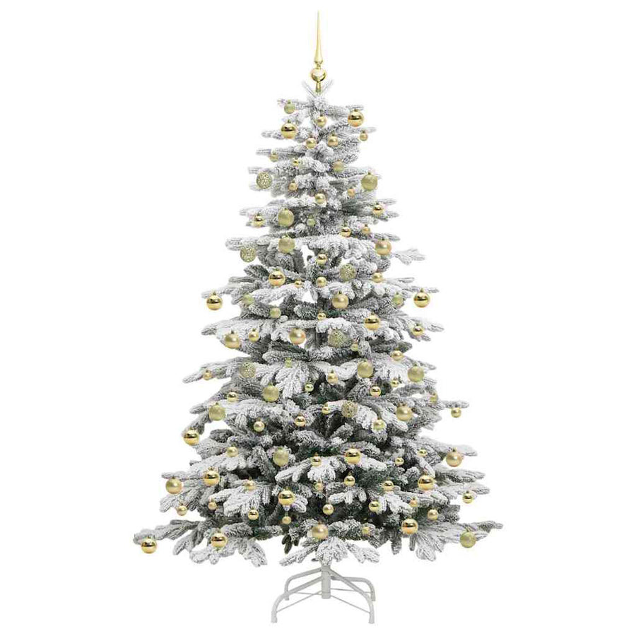 Kunstmatige Inklapbare Kerstboom Wit 210 cm PE en PVC