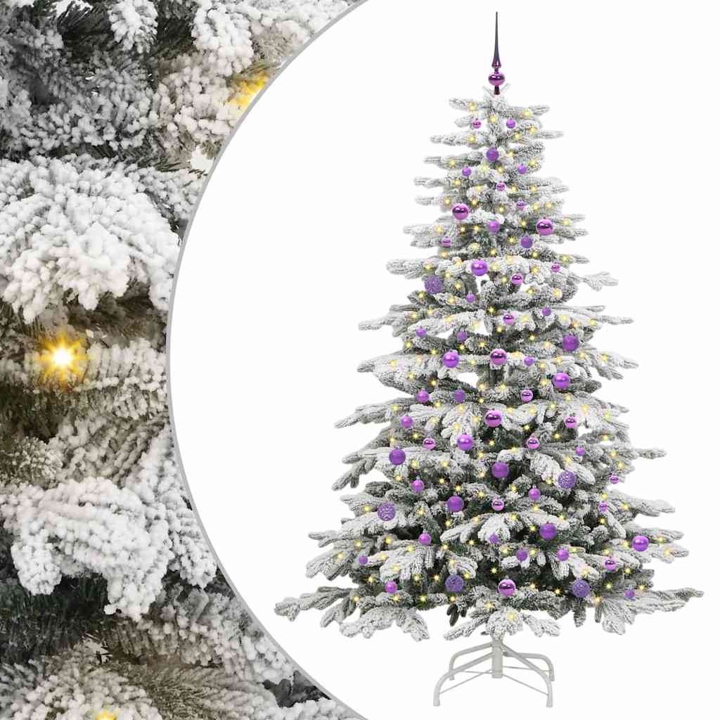 Kunstmatige Inklapbare Kerstboom Wit Pe En Pvc 210 cm