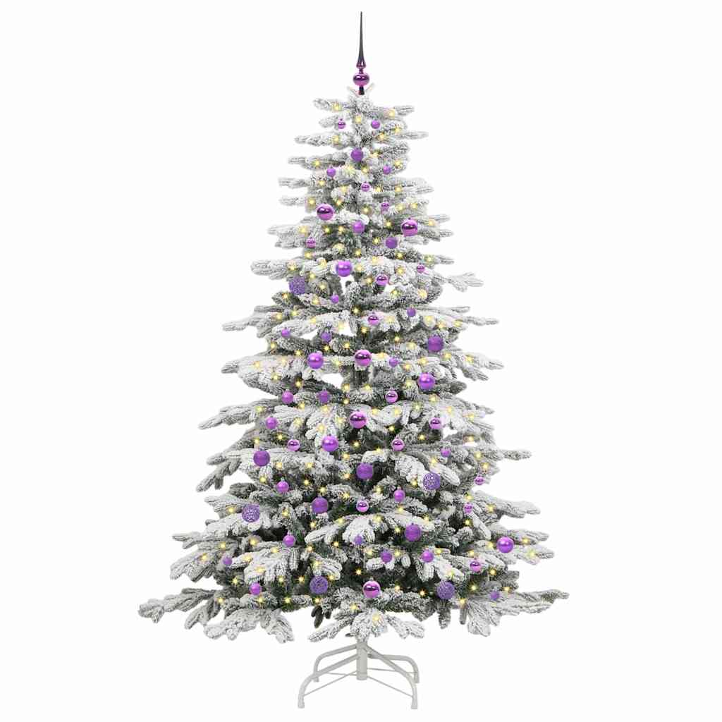 Kunstmatige Inklapbare Kerstboom Wit Pe En Pvc 210 cm