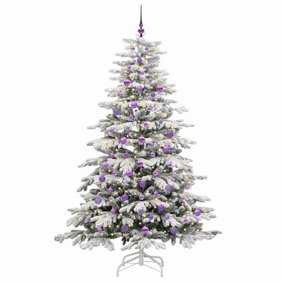 Kunstmatige Inklapbare Kerstboom Wit Pe En Pvc 210 cm
