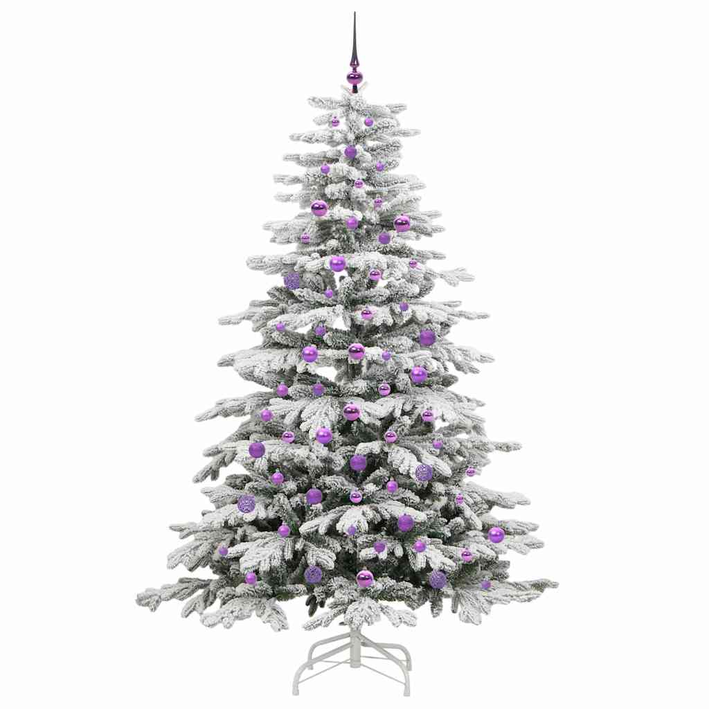 Kunstmatige Inklapbare Kerstboom Wit Pe En Pvc 210 cm