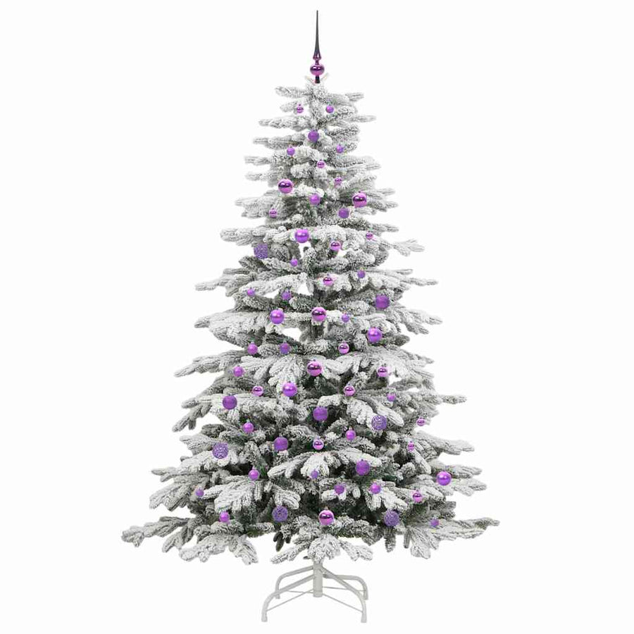 Kunstmatige Inklapbare Kerstboom Wit Pe En Pvc 210 cm